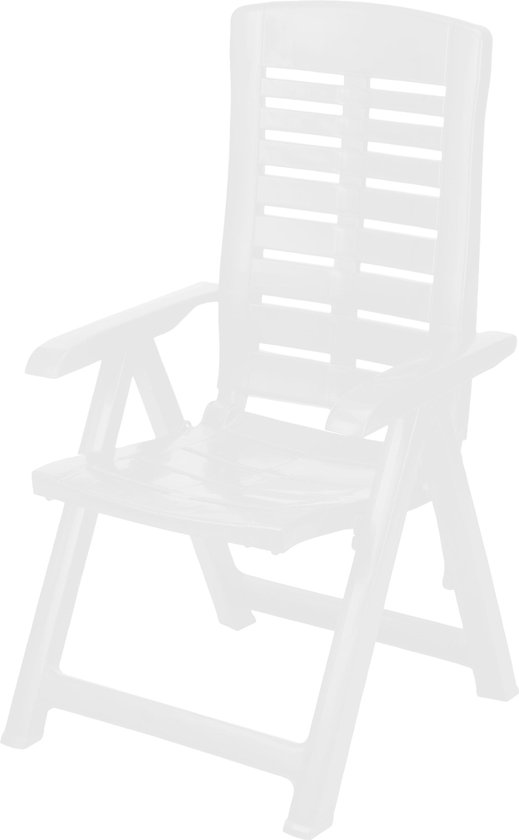 MaxxGarden Tuinstoel - verstelbare stoel met armleuningen - wit | bol.com
