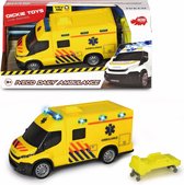 Dickie Toys Sos - Ambulance Iveco - Belgische versie - 18 cm - Licht & Geluid