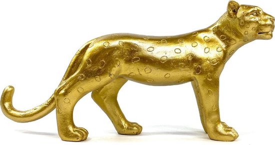 Luxe luipaard beeld - x 5 x 12 cm - polyresin - decoratie - dieren -... | bol.com