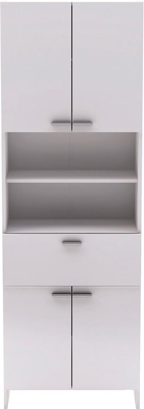 Atlas-Badkamerkast met 2 deuren en 1 lade in houtlook