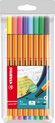 foto van STABILO point 88 Fineliner Pastelkleuren - Etui 8 kleuren