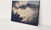 Wolkenbeeld | 30  x 20 CM | Canvasdoek voor buiten | Schilderij | Outdoor | Tuindoek