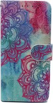 Samsung Galaxy S4 Hoesje met Print - Portemonnee Book Case - Kaarthouder & Magneetlipje - Mandala