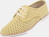 Rollie | Dames | Veterschoen | Derby Punch Yellow Suede | maat 37