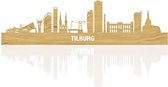 Skyline Tilburg Eikenhout - 100 cm - Woondecoratie design - Wanddecoratie met LED verlichting