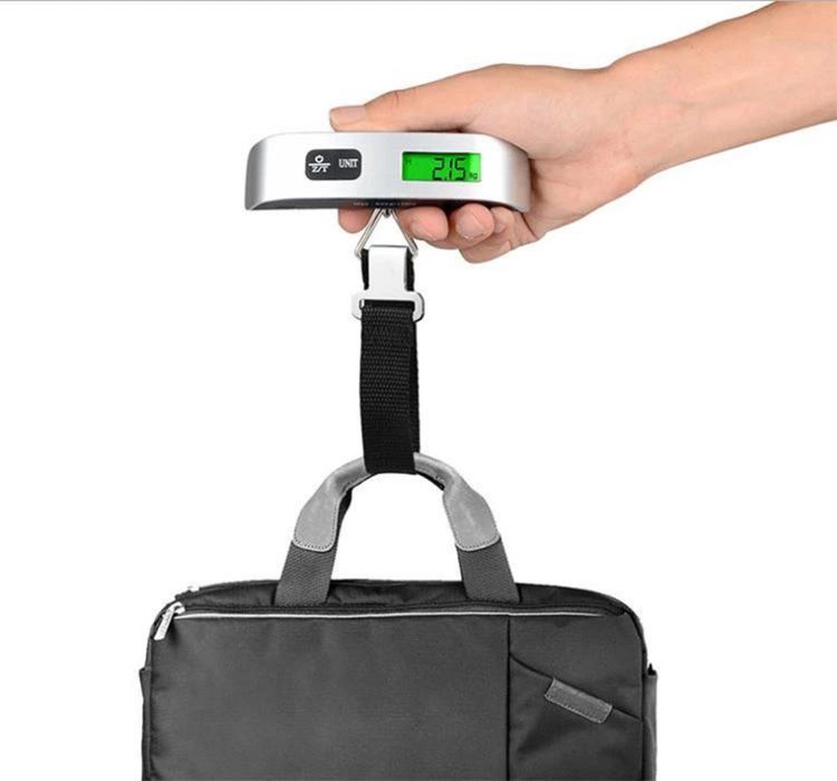 Mycket Digitale Kofferweegschaal, Bagageweegschaal, Draagbare Digitale Weegschaal, Elektronische Kofferweegschaal met LCD Scherm en Tarra-Functie, 110 lb/50 kg, Hangweegschaal voor reizen (Zilver Mycket Digitale Kofferweegschaal, Bagageweegschaal, Draagbare Digitale Weegschaal, Elektronische Kofferweegschaal met LCD Scherm en Tarra-Functie, 110 lb/50 kg, Hangweegschaal voor reizen (Zilver
