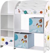 MIRA Home Opbergkast – Speelgoed Organizer – Modern – Spaanplaat – Wit – 30x93x100