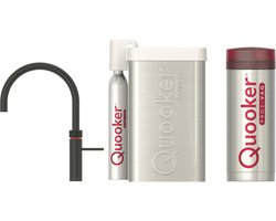 Quooker Fusion Round Zwart met PRO3 Boiler + CUBE