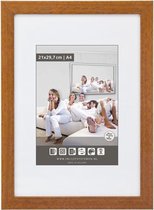 Vlakke Houten Wissellijst - Fotolijst - 60x60 cm - Ontspiegeld Kunstglas - Kersen - 20 mm