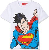 DC Superman - T-shirt - Model "Man of Steel" - Wit - 104 cm - 4 jaar - 100% Katoen