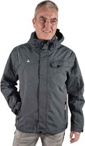 BJØRNSON BJARNE Regenjas / Zomerjas Waterdicht Heren - Maat XL - Grijs Melange