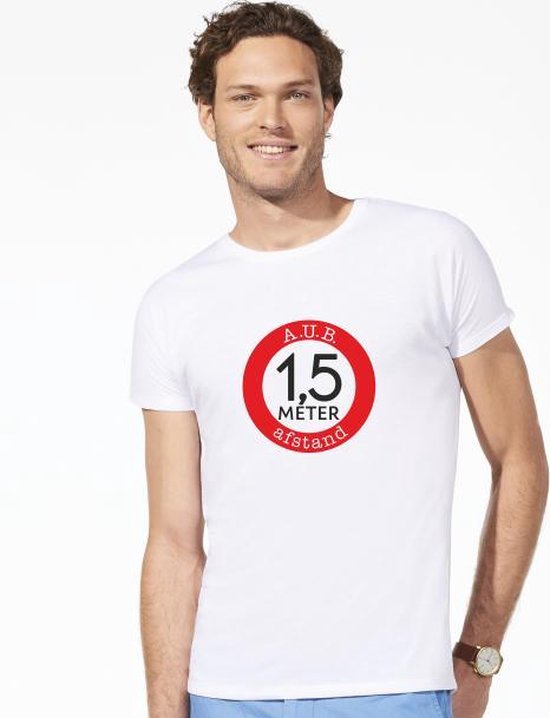 1,5m afstand A.U.B Unisex T-shirt XXL