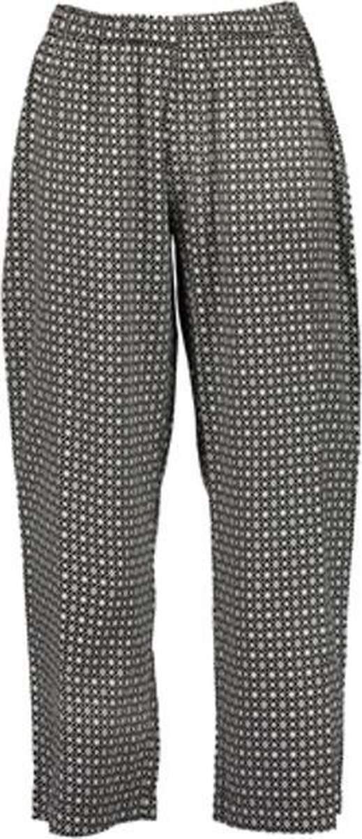 Vlekkeloos strak woonadres Blue Seven dames broek zwart/wit print + elastiek - maat 42 | bol.com