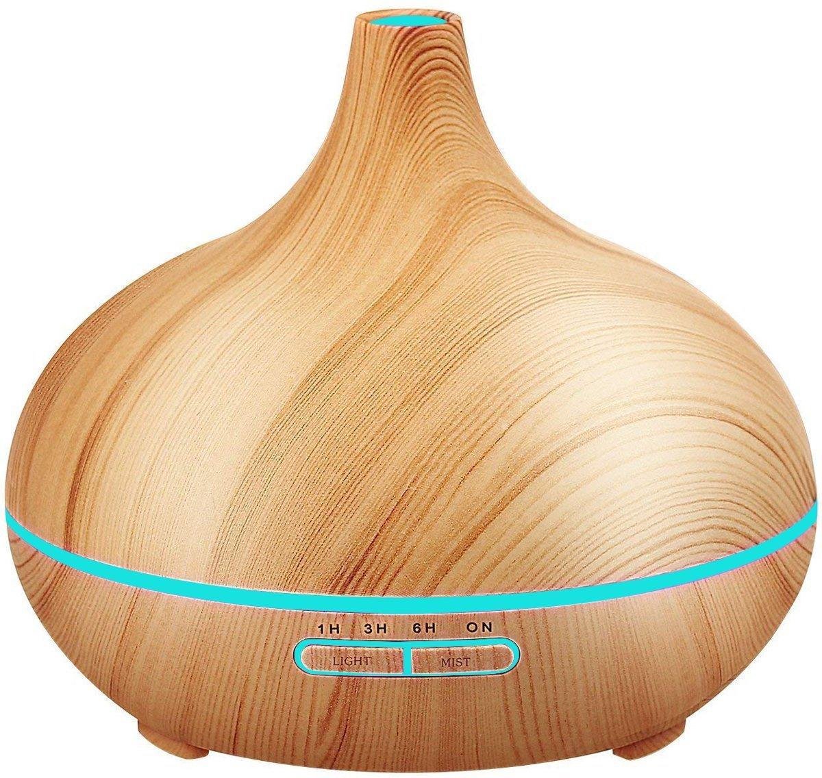 Goedkoopste Aroma Diffuser - Diffuser - aromatherapie - Verneverlaar - Lucht bevochtiger - 300ML -Olie verdamper - Hout Bamboe - Home of Decorations