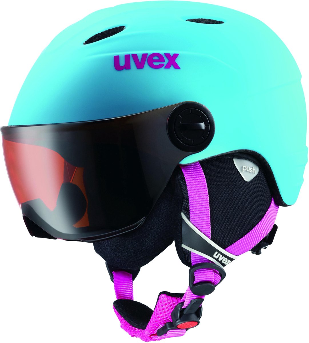 blootstelling Probleem Voorouder UVEX Junior visor pro skihelm Kinderen turquoise Maat 52-54 cm | bol.com