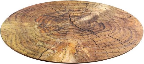 4x Set de table rond / sous-couche tronc d'arbre imprimé 38 cm - Décoration  de table... | bol.com