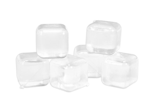 Kikkerland Herbruikbare ijsblokjes (set van 30) - Ijsblokjesvorm - Transparant