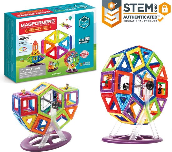 Magformers Carnival Set- bouwset 46 stuks- magnetisch speelgoed- speelgoed  3,4,5,6,7... | bol.com