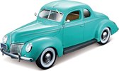 Maisto FORD DELUXE COUPE 1939 turquoise schaalmodel 1:18