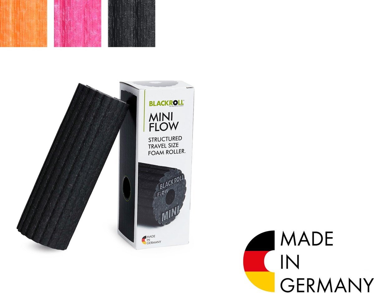 Blackroll Mini Flow Foam Roller 15 cm voor Zelfmassage - Zwart thumbnail 2