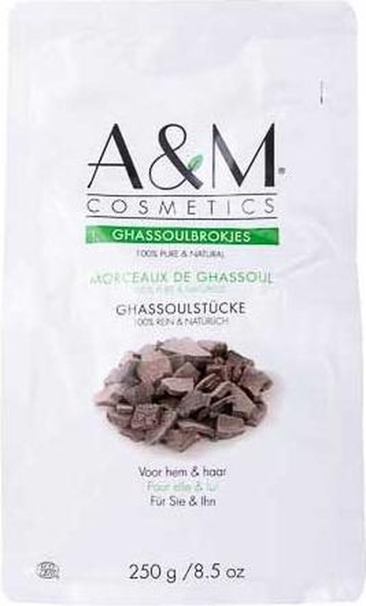 GHASSOUL/GHASSOULBROKJES/RHASSOUL, biologische gezicht&haarmasker 250g