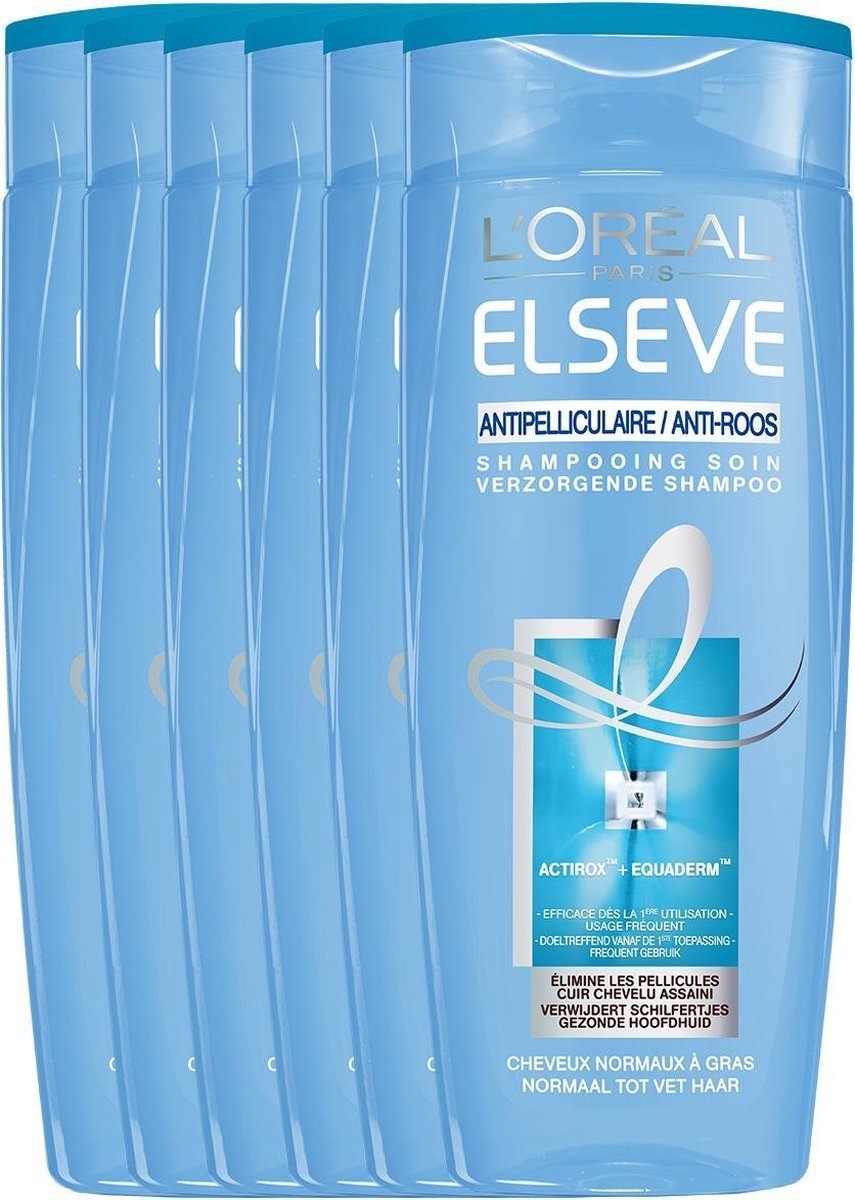 L'Oréal Paris Elsève Anti-Roos Verzorgende Shampoo - Normaal tot Vet Haar -  6 x 250ml... | bol.com