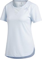 adidas Heat Ready 3-Stripes Sportshirt Dames - Licht Blauw - Maat M