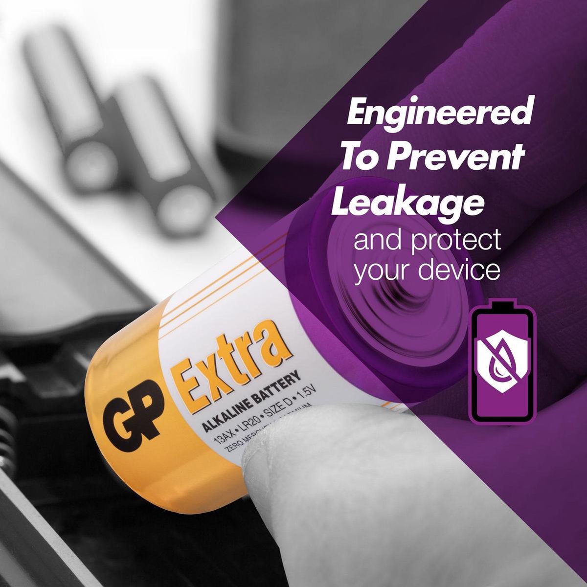 thumbnail: Mspalocell Oplaadbare D-batterijen - Lithium, 1.5V 8800mAh, USB-C Opladen, Set Van 2