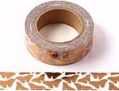 Gold foild vlinder washi tape | 15mm x 10m