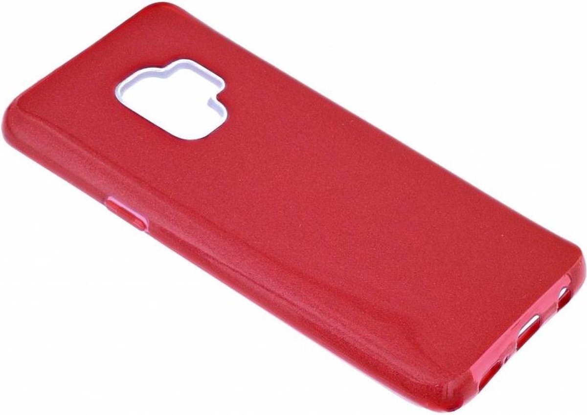 Samsung Galaxy S9+ (Plus) Rood Glitter TPU Back Cover Hoesje
