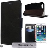 iPhone 6 Plus Wallet boek case Lederen Hoesje Zwart