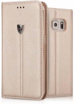 Ntech - Portemnnee Cover  Slim Fit PU leather case met stand Noble voor Samsung Galaxy S8 - Champagne  Goud