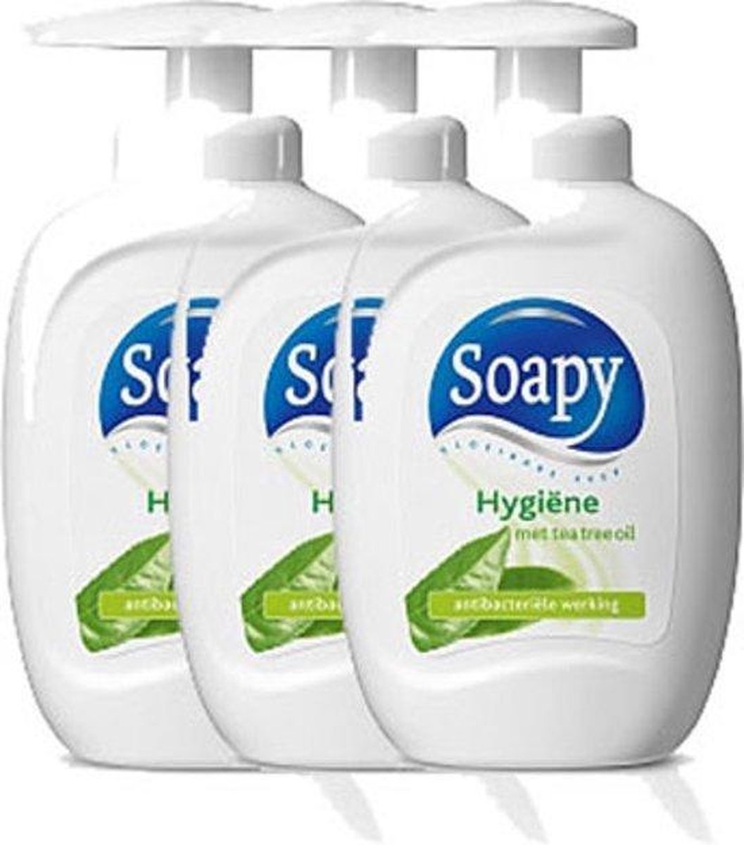 Soapy Soft vloeibare antibacteriële handzeep pomp - Voordeelverpakking 3 stuks á 300 ML