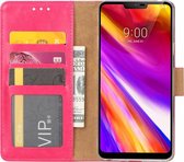 Opbergvakjes Hoesje voor LG G7 portemonnee hoesje Pink