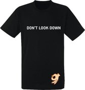 Don't look down zwart heren t-shirt | grappig | funny | carnaval | maat M