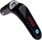 DrPhone FM7 - Bluetooth FM Transmitter – USB Poort/ Micro-SD & Aux 3.5mm - Carkit Autolader – Microfoon – Handsfree Bellen – Sigarettenplug - Zwart