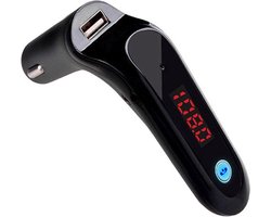 DrPhone FM7 Bluetooth FM Transmitter Auto – Handsfree Carkit – USB, Micro-SD, AUX 3.5mm – Autolader 12V/24V – Zwart
