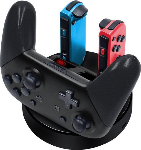 Nintendo Switch Oplaadstation voor Joy Con Controller en Pro Controller –  Zwart | bol.com