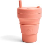 Opvouwbare koffiebeker - Stojo - 473ml - 16oz - Abrikoos - Drinkbeker