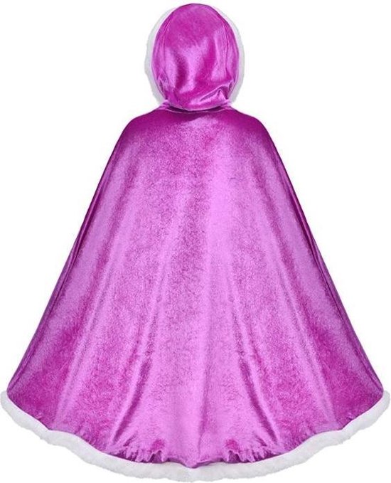 Prinsessen cape paars bont Raponsje jurk 116-122 (120) prinsessenjurk verkleedkleding + kroon