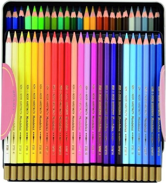 Crayon aquarelle Mondeluz, 48 couleurs