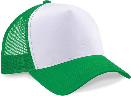 2x casquettes de baseball Truckers vert / blanc pour adultes - casquettes / casquettes bon marché