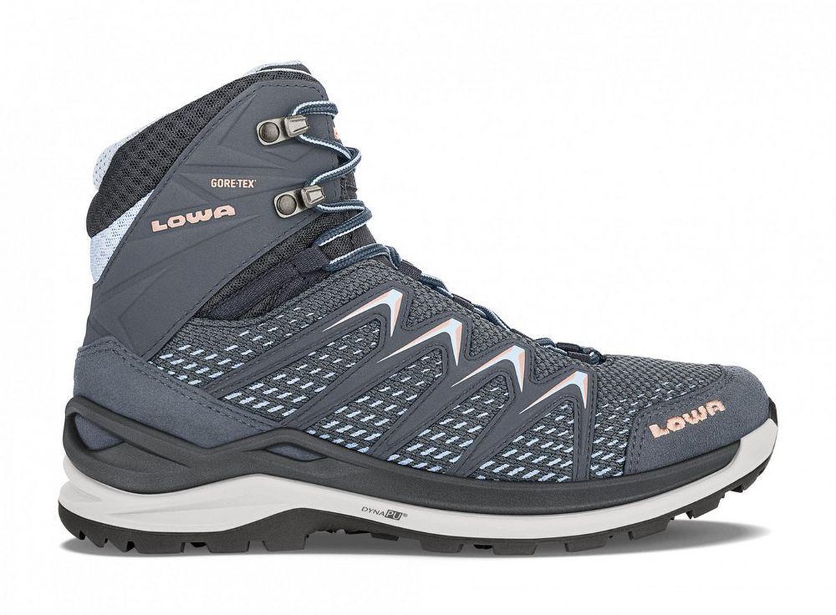 Lowa Innox Pro GTX Mid Wandelschoenen dames Dames waterdichte mid wandelschoenen Steelblue Zalm