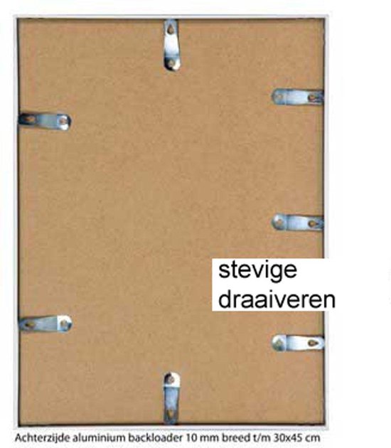 Cadre Photo Plat Aluminium - Cadre Photo - 40x40 cm - Verre Transparent - Or Mat - 10 mm