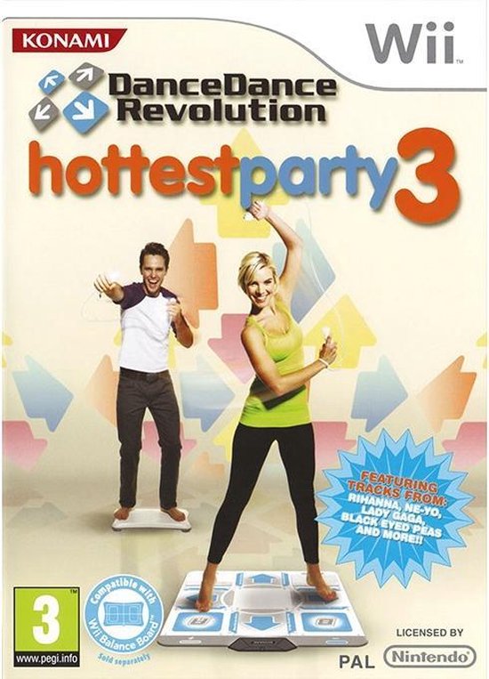 Konami Dance Dance Revolution Hottest Party 3 (WII)