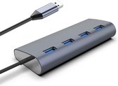 Maxxions USB-A Hub/Dock met 4x USB 3.0 - Aluminium - Grijs/Space Grey