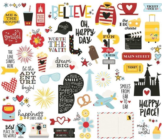 Simple Stories: Say Cheese 4 Bits & Pieces Die-Cuts 54/Pkg (SAY10538)
