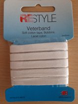 Restyle veterband wit 5meter-5mm