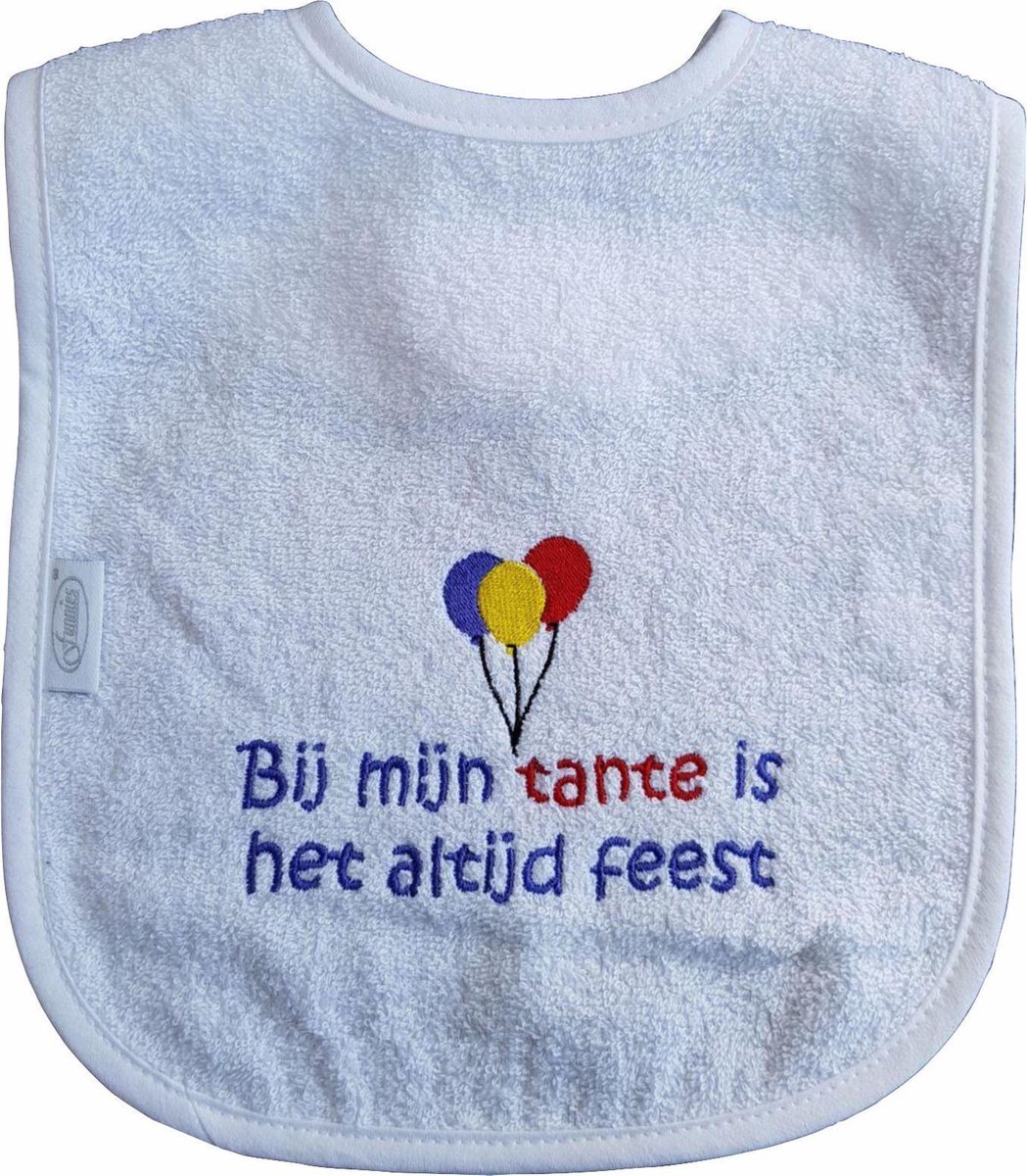 Goedkoopste Witte slab met Bij mijn tante is het altijd feest
