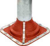 Combi Silicone dakdoorvoer ø 150-280mm 0-40° tot 250°C incl. clips rood